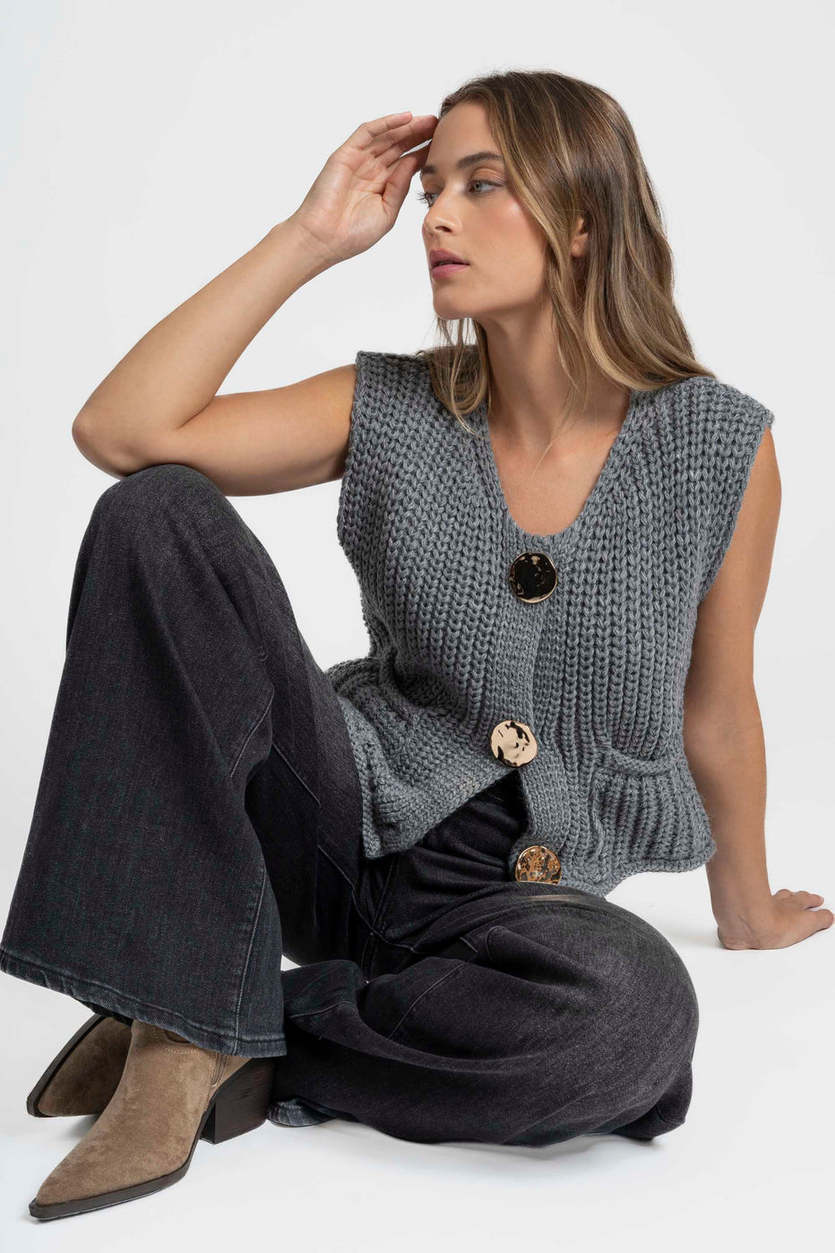 Cardigan Knit Vest
