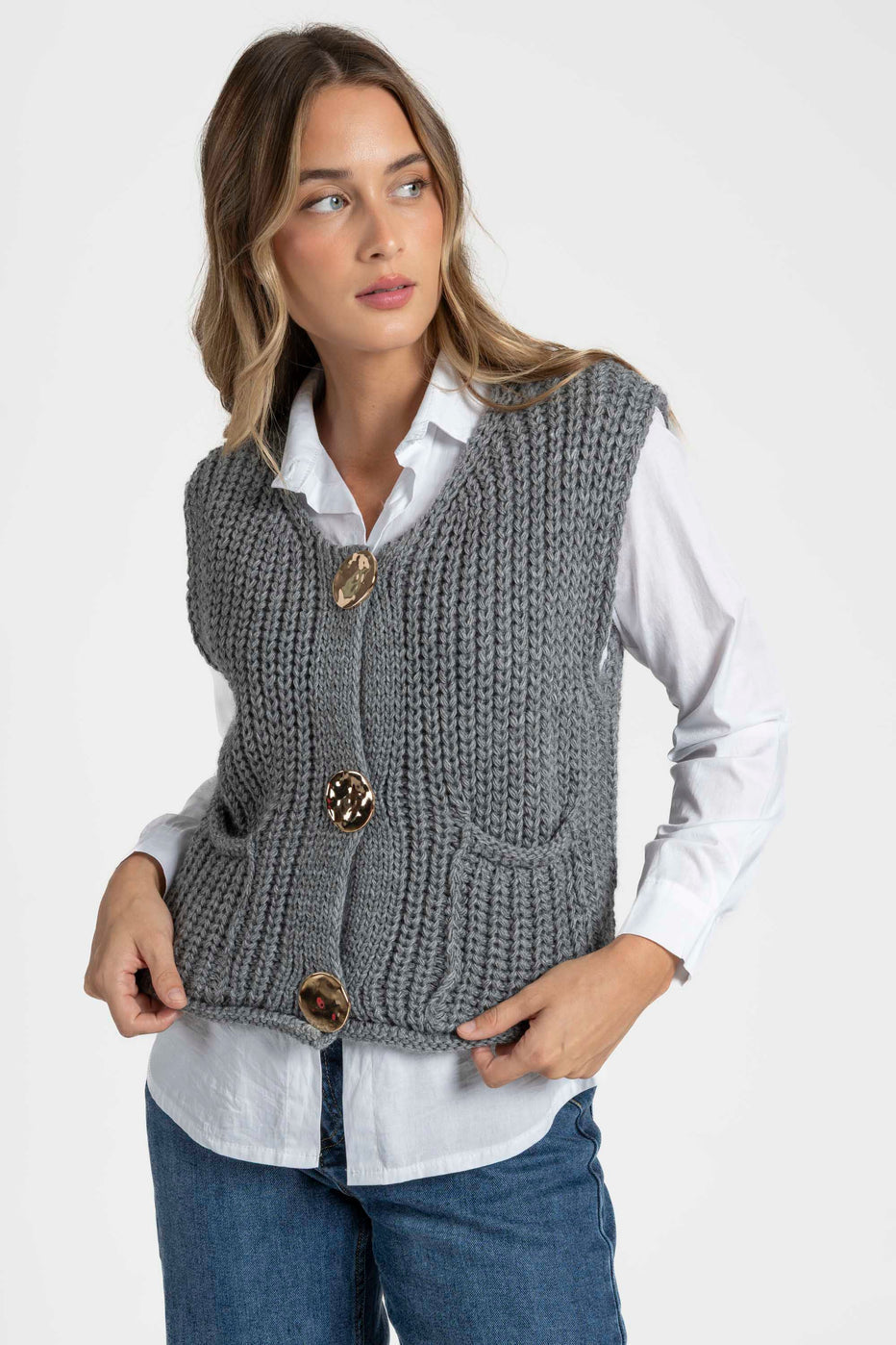 Cardigan Knit Vest