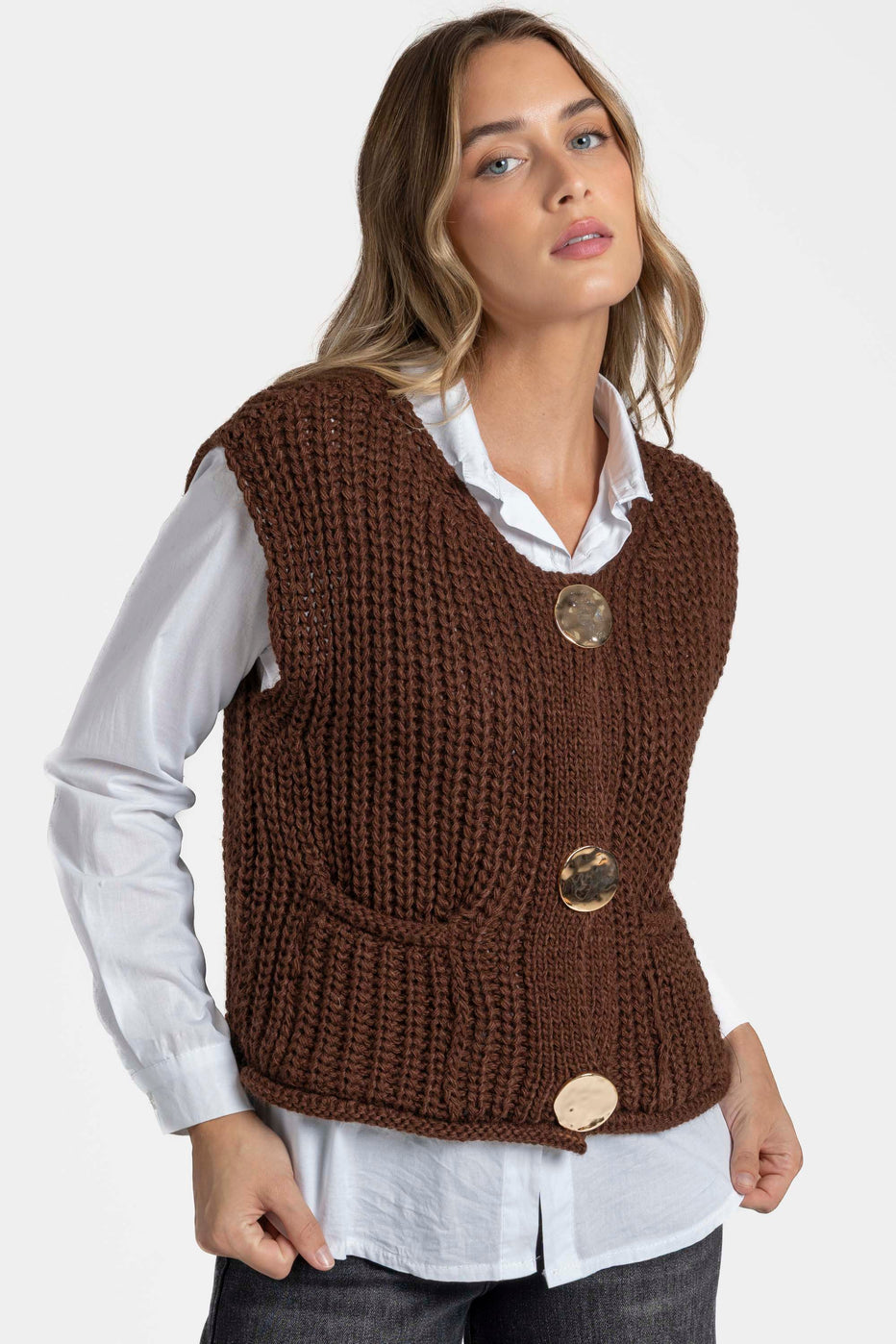 Cardigan Knit Vest