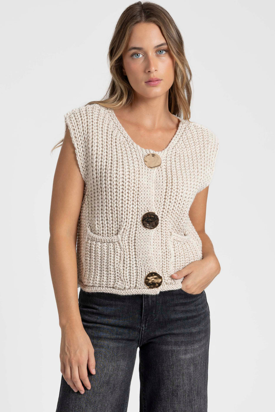 Cardigan Knit Vest