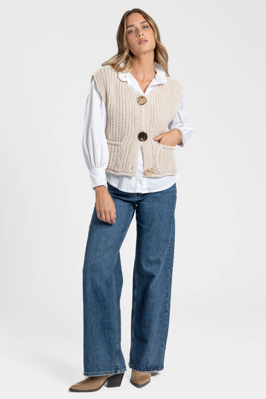 Cardigan Knit Vest