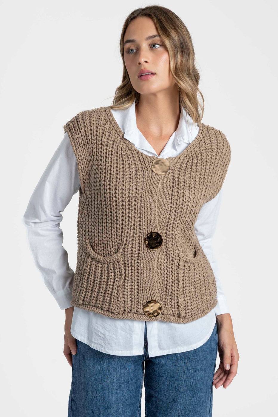 Cardigan Knit Vest