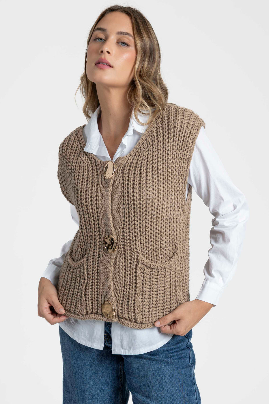 Cardigan Knit Vest