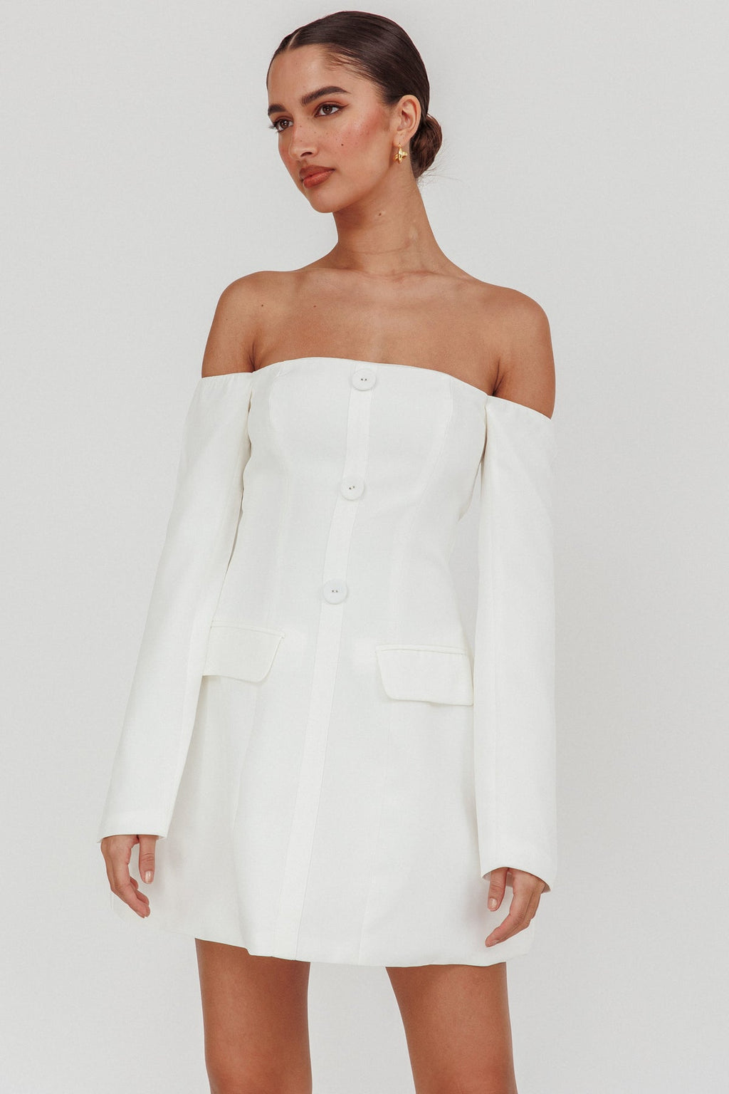 Off-the shoulder cocktail dress