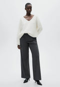 V-neck pullover sweater