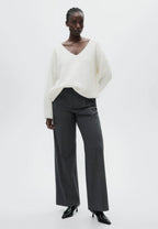V-neck pullover sweater