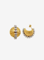 Hollow Ball Gold Plated Ear Stud