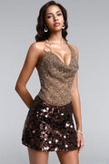 See through sequin top