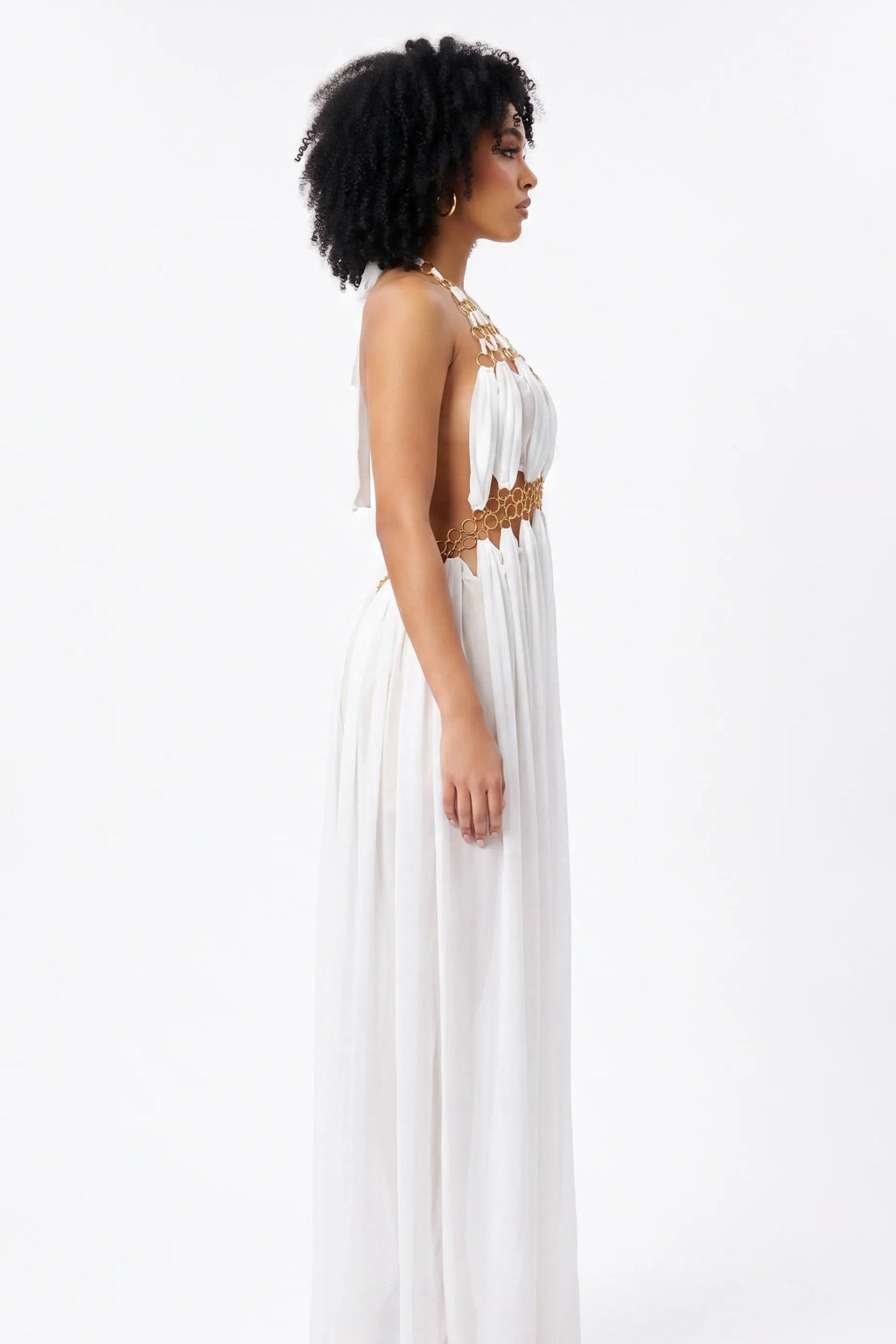 Halter Hollow-out Dress