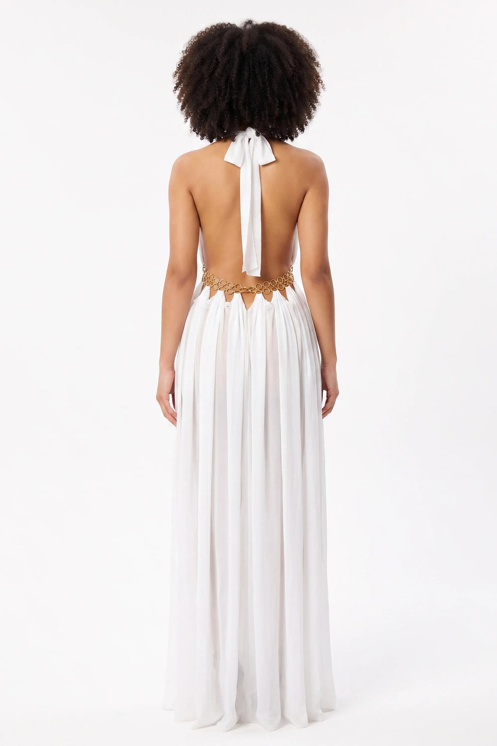 Halter Hollow-out Dress