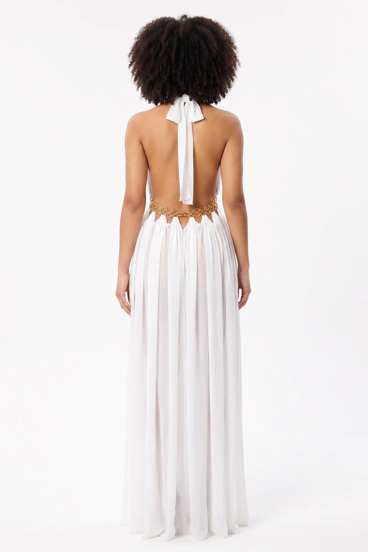 Halter Hollow-out Dress
