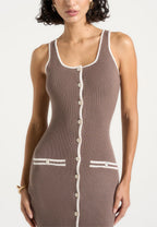 Buttoned Bodycon Dress