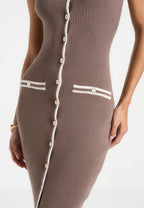 Buttoned Bodycon Dress