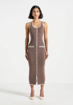 Buttoned Bodycon Dress