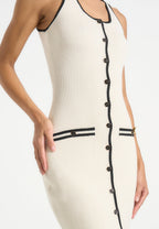 Buttoned Bodycon Dress