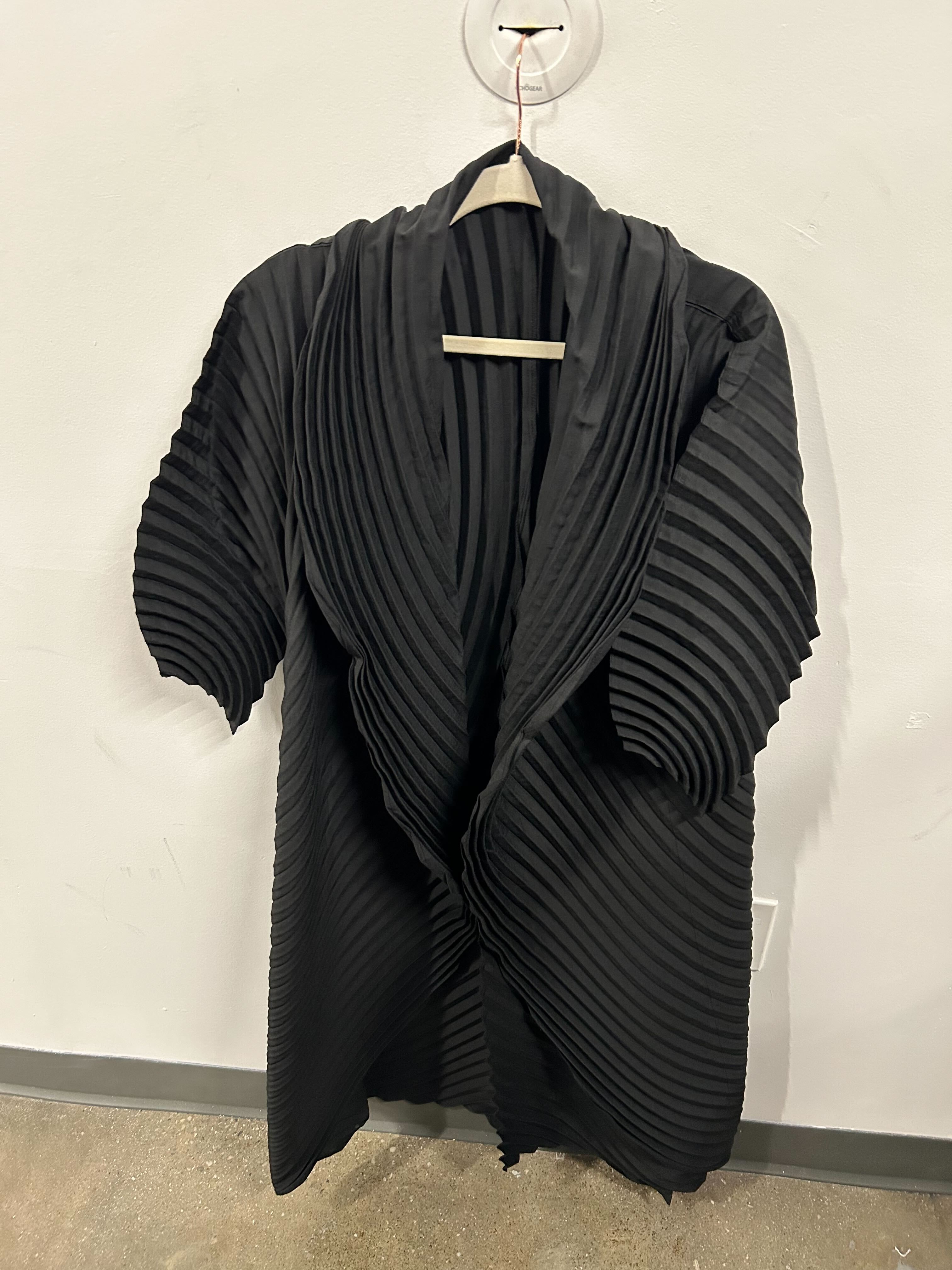 Issey Miyake Pleats Please Cocoon Coat-1