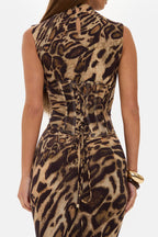 Leopard Print Two-Piece Dress