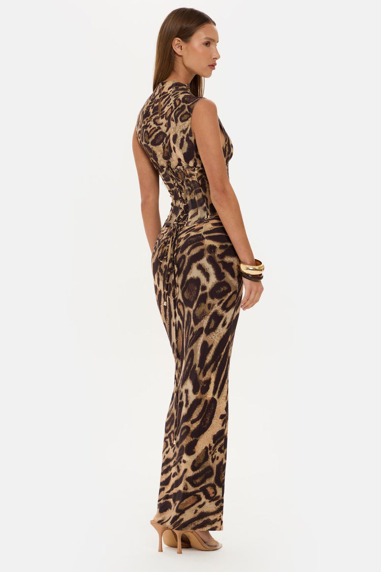 Leopard Print Two-Piece Dress