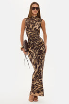 Leopard Print Two-Piece Dress