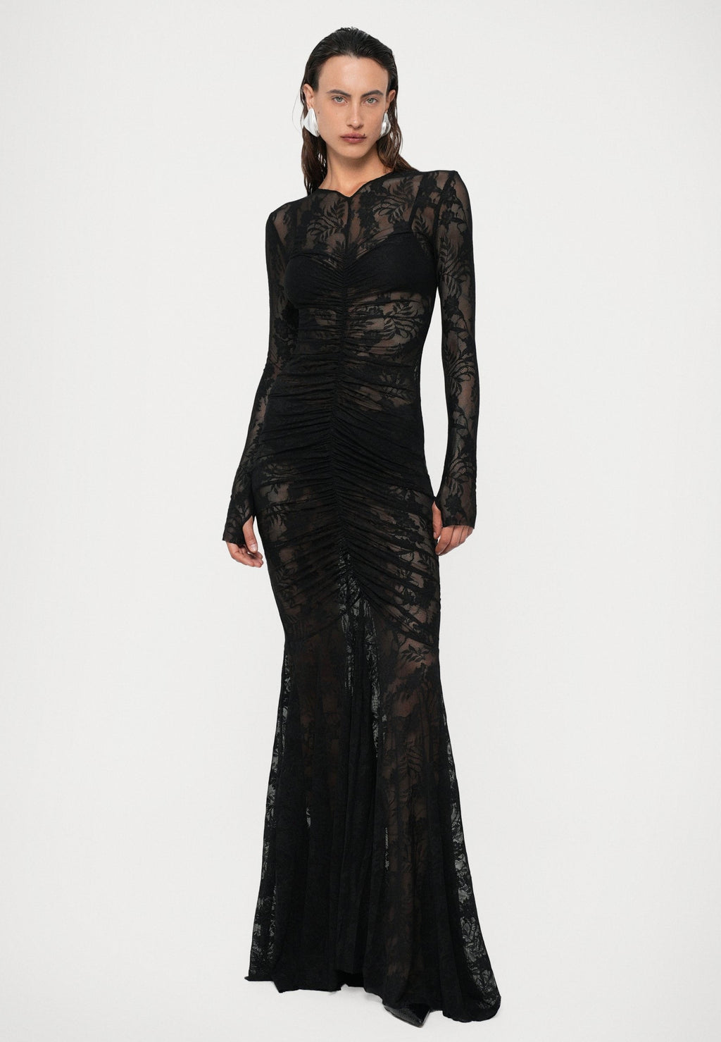 Lace Cape Mermaid dress