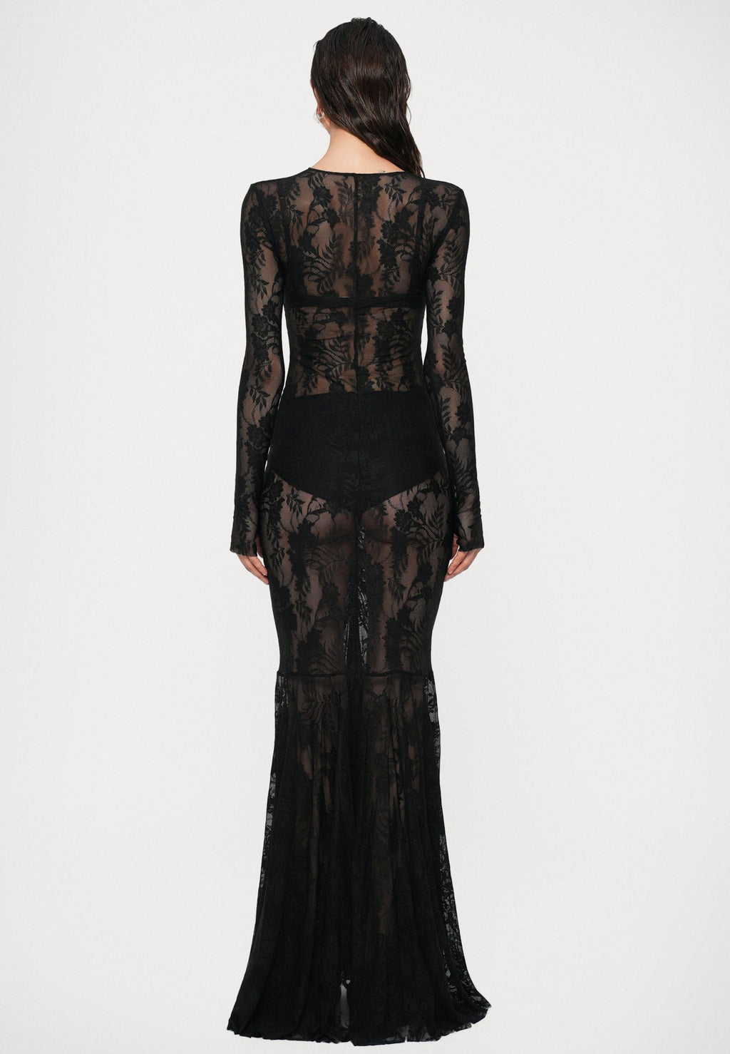 Lace Cape Mermaid dress