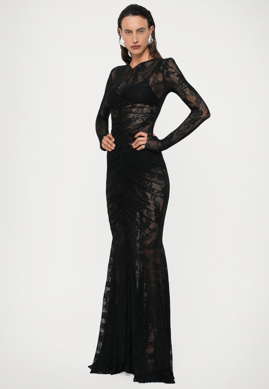 Lace Cape Mermaid dress