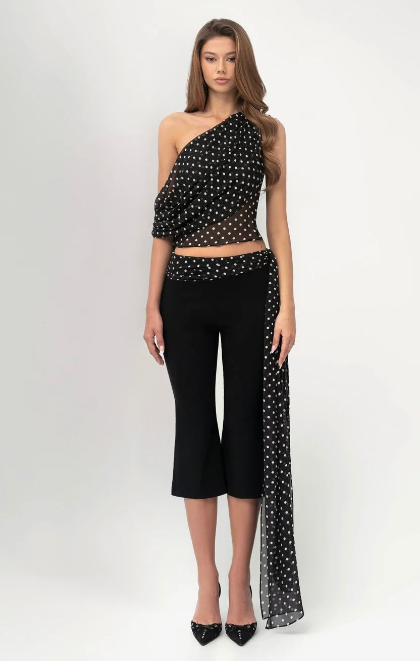 Polka Dot Chiffon Blouse