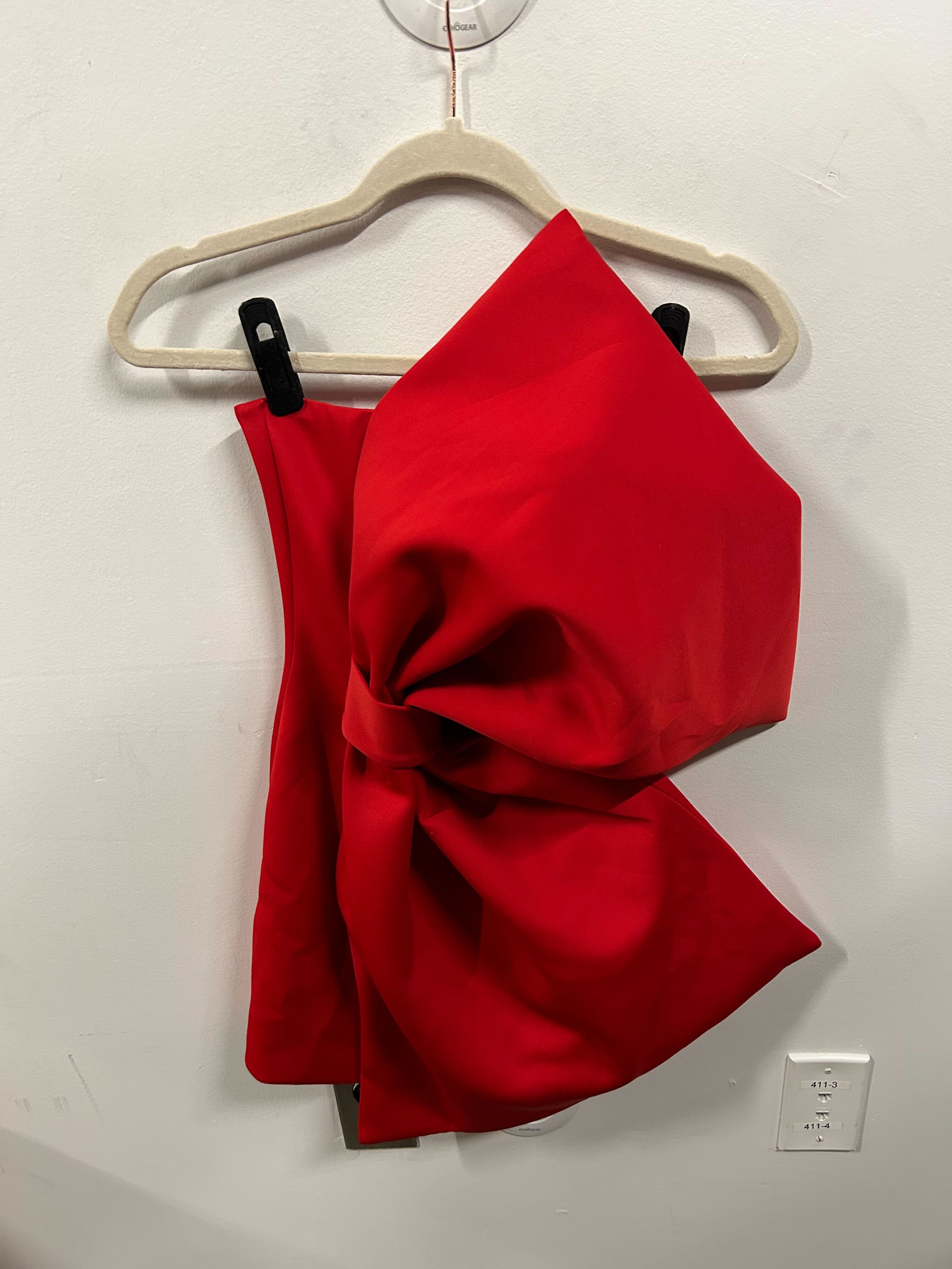 The Scarlet Bow-Front Mini Dress-1