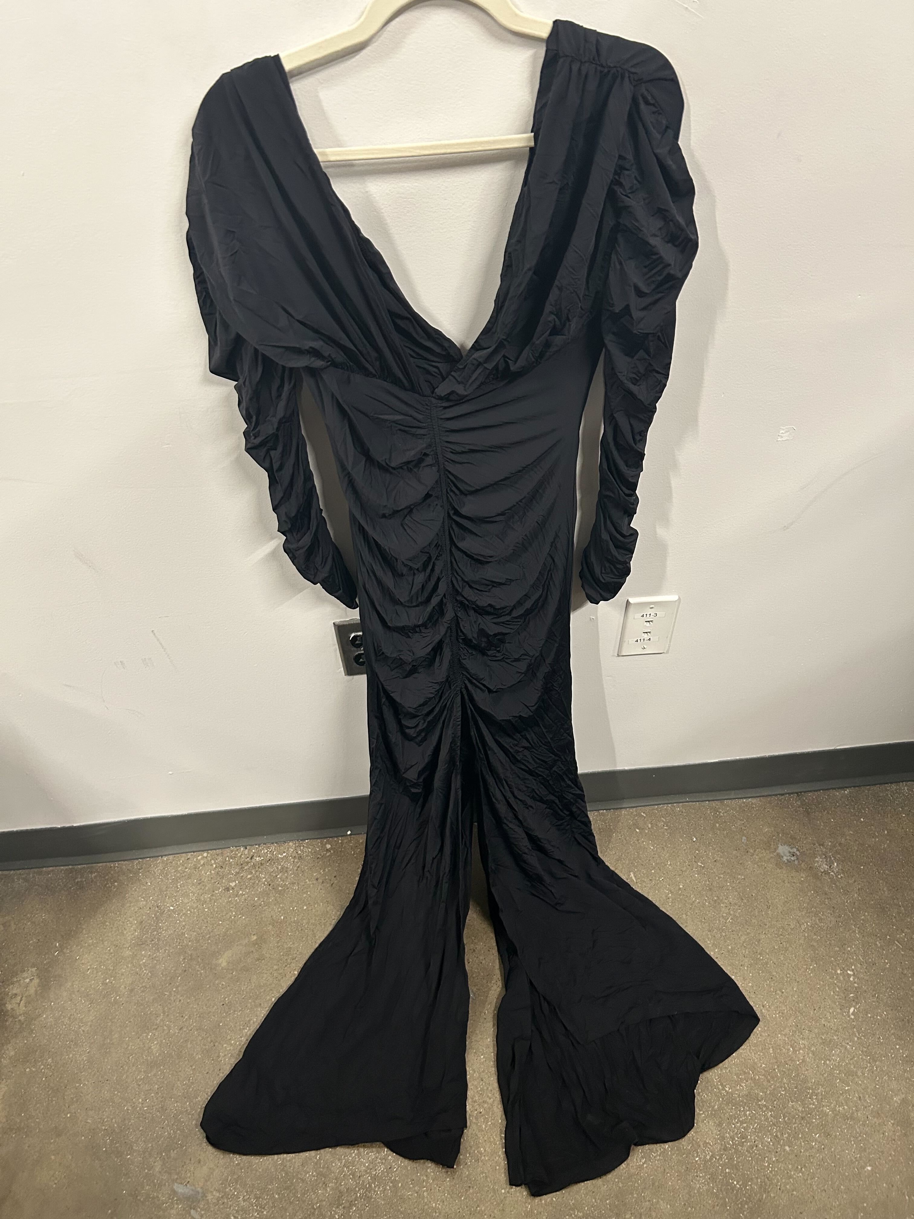 Onyx Ruched Jersey Gown-1