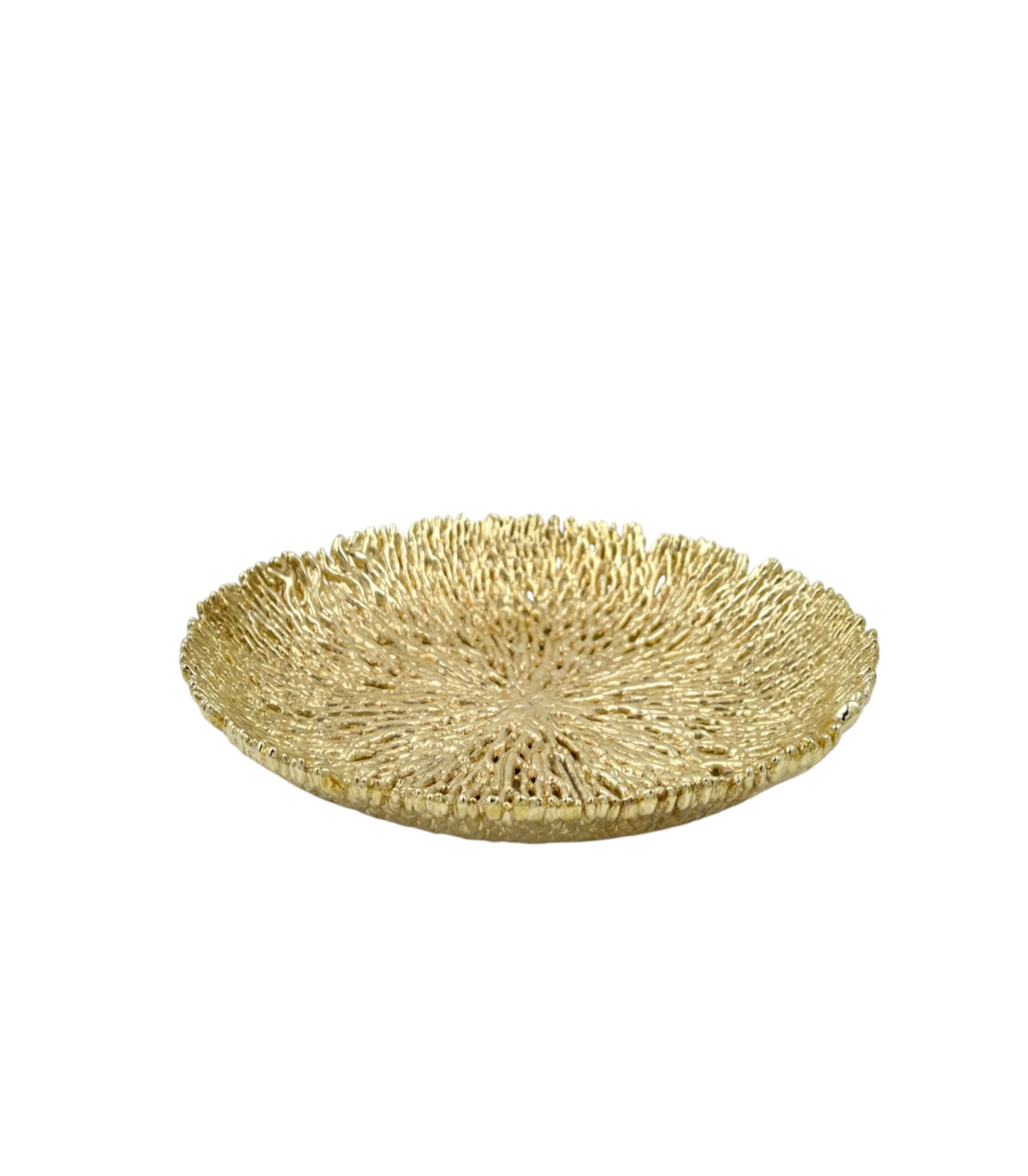 Coral Inspired Tray - Decorative Metal Tray | Centrepiece | Home Accent | Gold, Silver, or Antique Finish