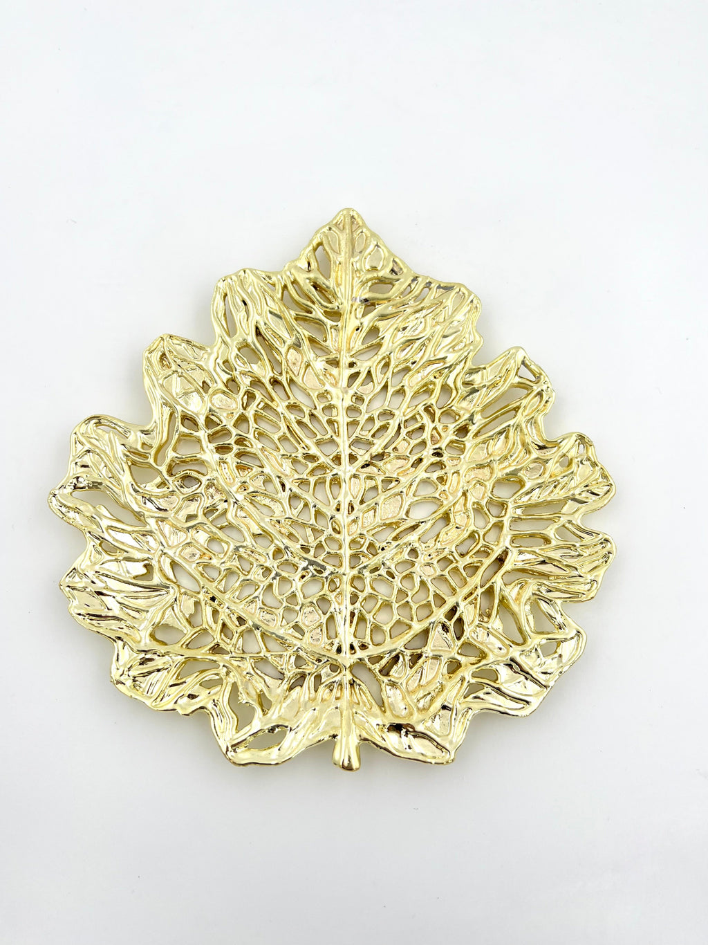 Skeletal Leaf Tray - Decorative Metal Tray | Centrepiece | Home Accent | Gold, Silver or Antique Finish
