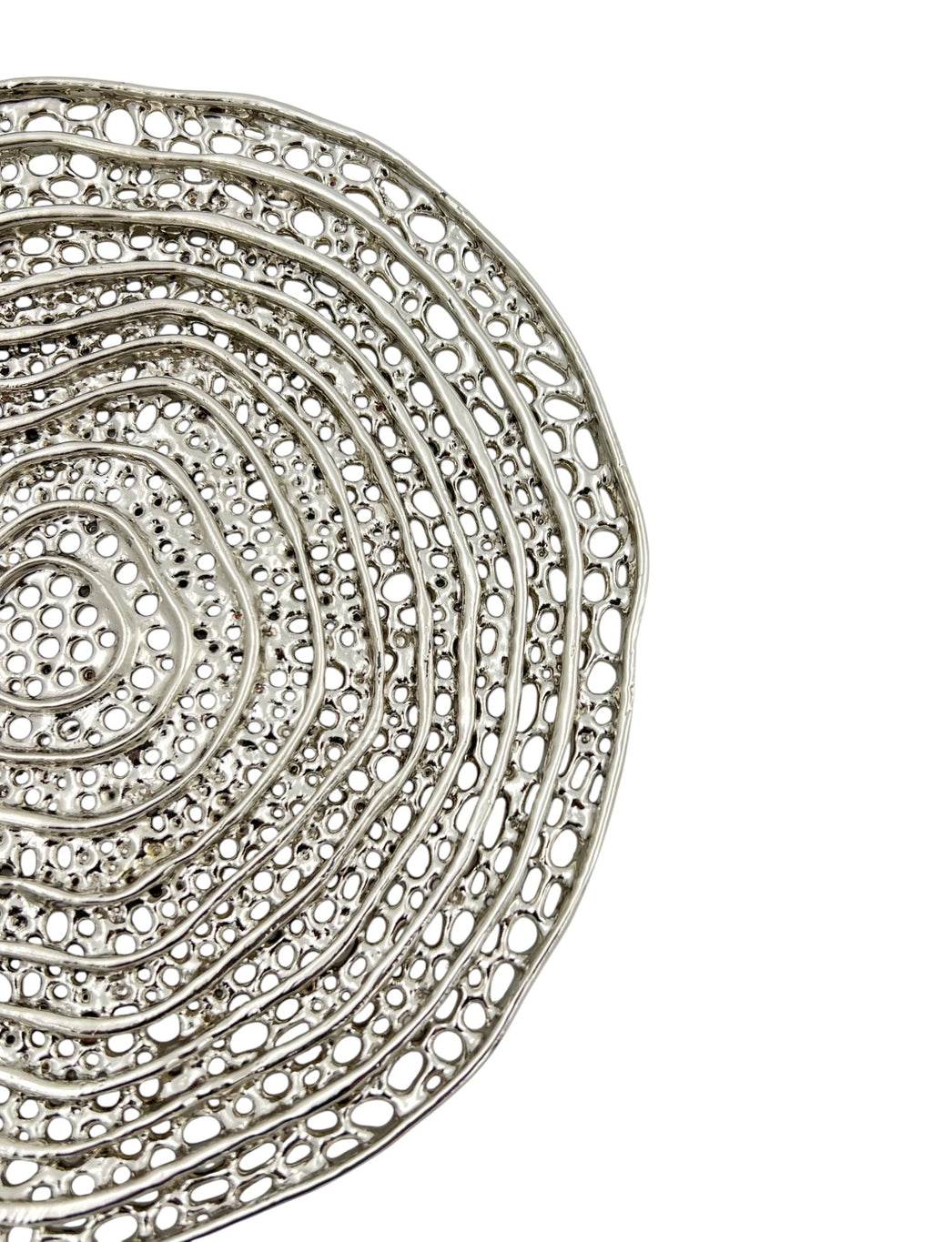 Metal spiral decorative dosa tray | Round centrepiece serving tray in gold, silver or antique
