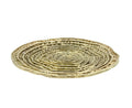 Metal spiral decorative dosa tray | Round centrepiece serving tray in gold, silver or antique