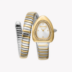 Just Cavalli Two Tone Silver & Gold Watch, Silver Dial | Jc1l249m0055