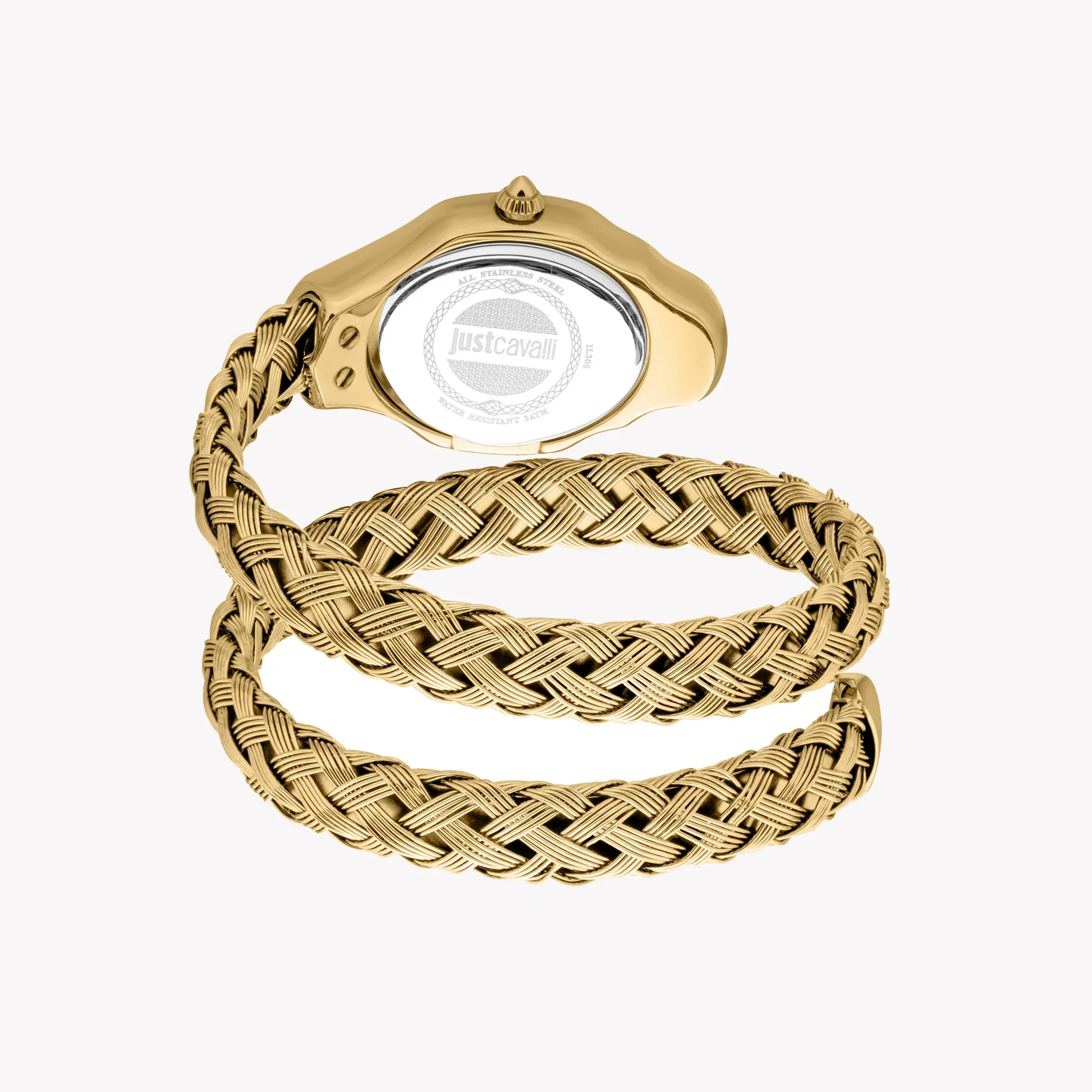 Just Cavalli Women's Gold Stainless Steel Watch, White Dial | Jc1l305m0025