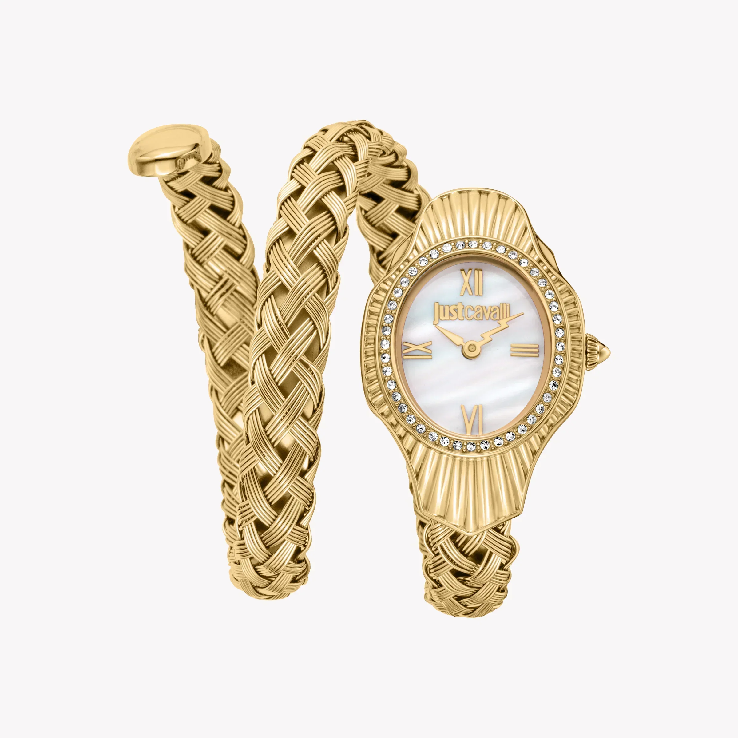 Just Cavalli Women's Gold Stainless Steel Watch, White Dial | Jc1l305m0025
