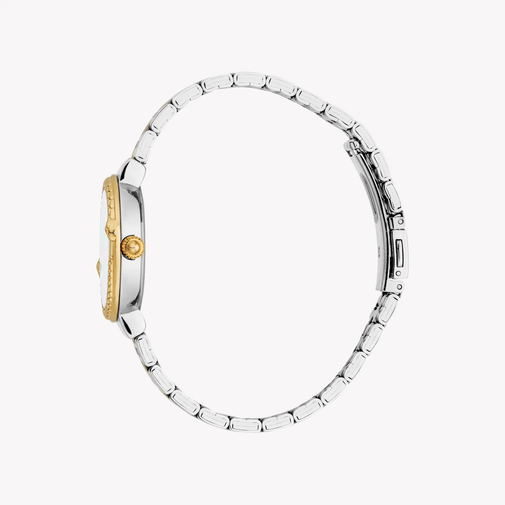 Just Cavalli Women's Two Tone Silver & Gold Watch, Mother Of Pearl Dial | Jc1l311m0055
