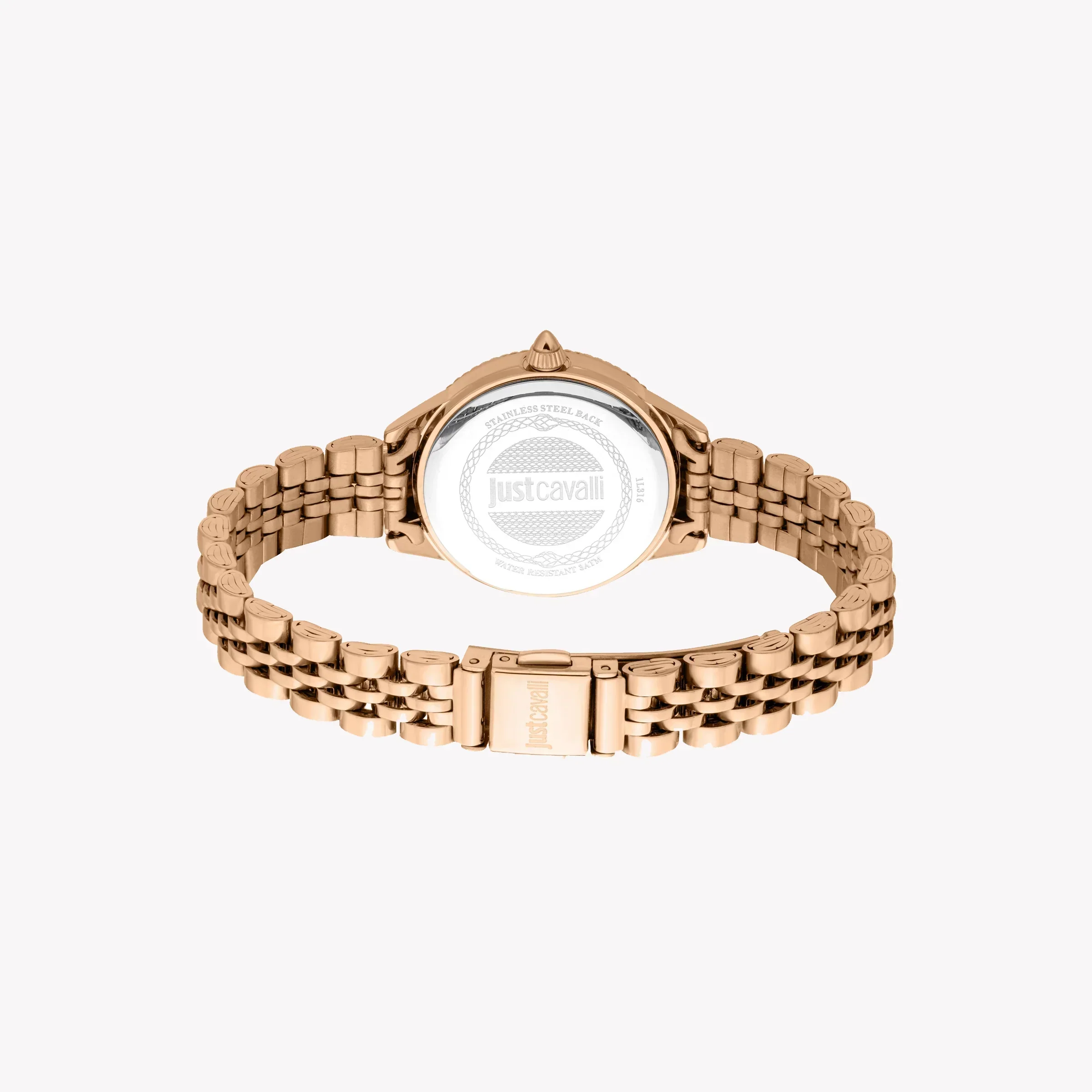 Just Cavalli Women's Rose Gold Alloy Steel Watch, Silver Dial | Jc1l316m0075