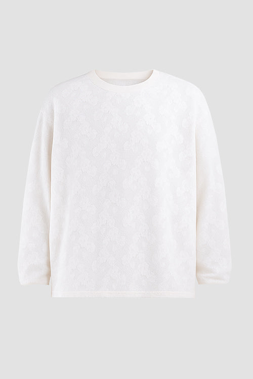 Lace Flower Long Sleeve Tee