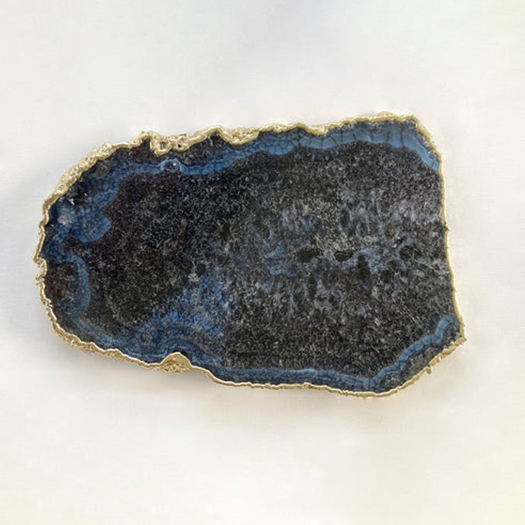Large Black and Blue Agate Cheese Platter/Tray/Personalised Momentos/Sign Boards