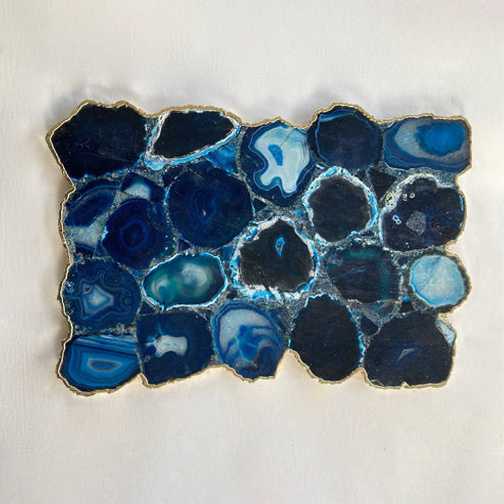 Large Blue Agate Cheese Platter/Tray/Personalised Momentos/Sign Boards 10"x15"