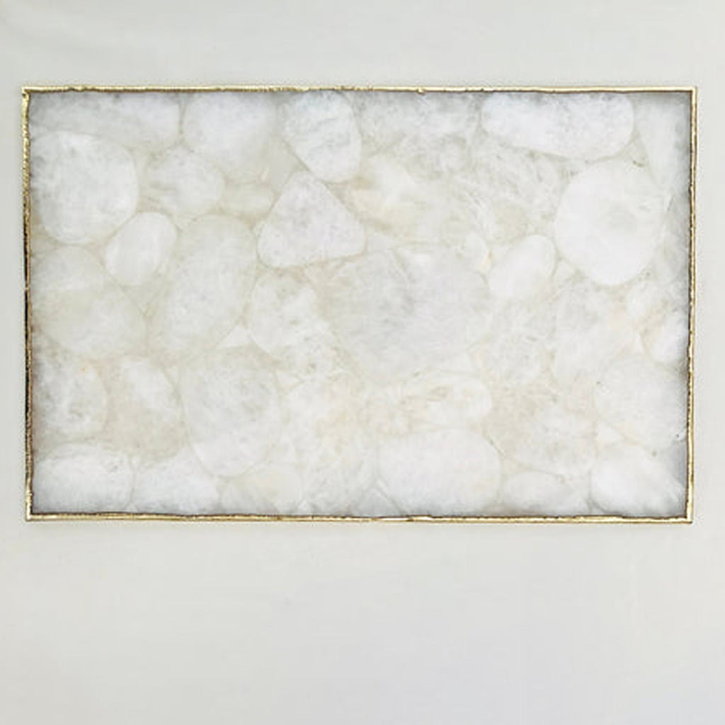 Large White Crystal Agate Cheese Platter/Tray/Personalised Momentos/Sign Boards