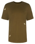 Bee Embroidered T-Shirt Khaki