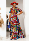 Vibrant African Print Maxi Kaftan