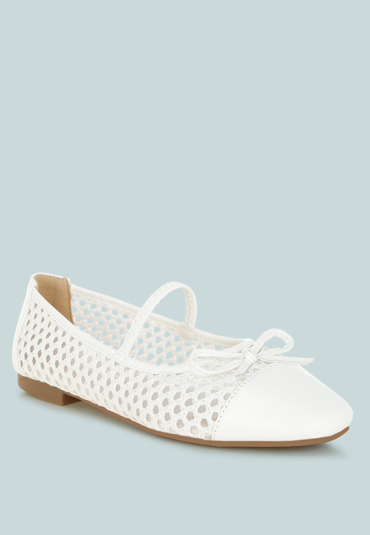 Omela Woven Bow Detail Ballerinas