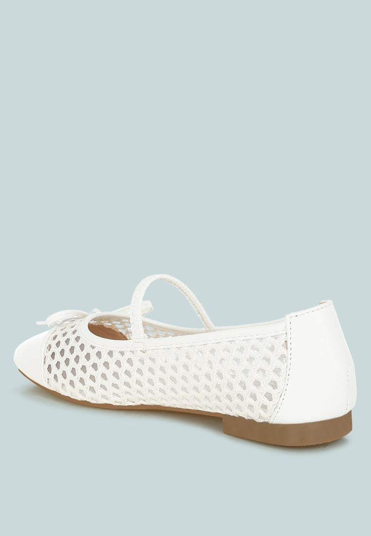 Omela Woven Bow Detail Ballerinas
