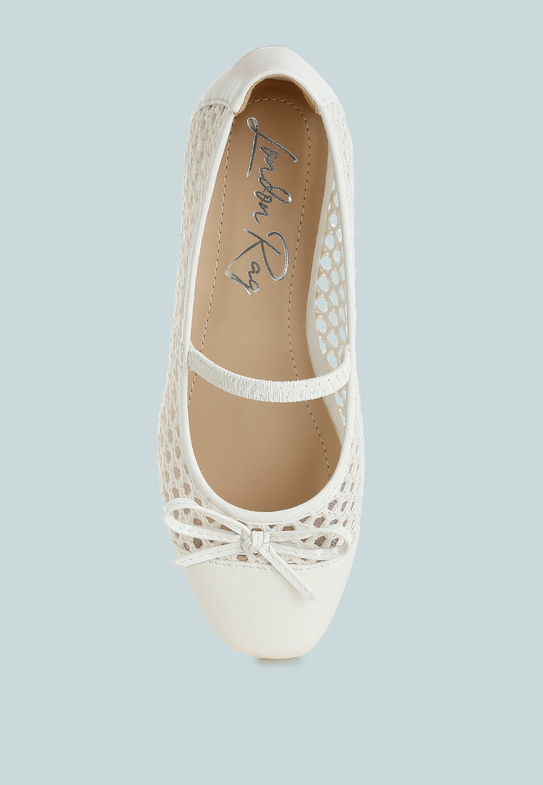 Omela Woven Bow Detail Ballerinas
