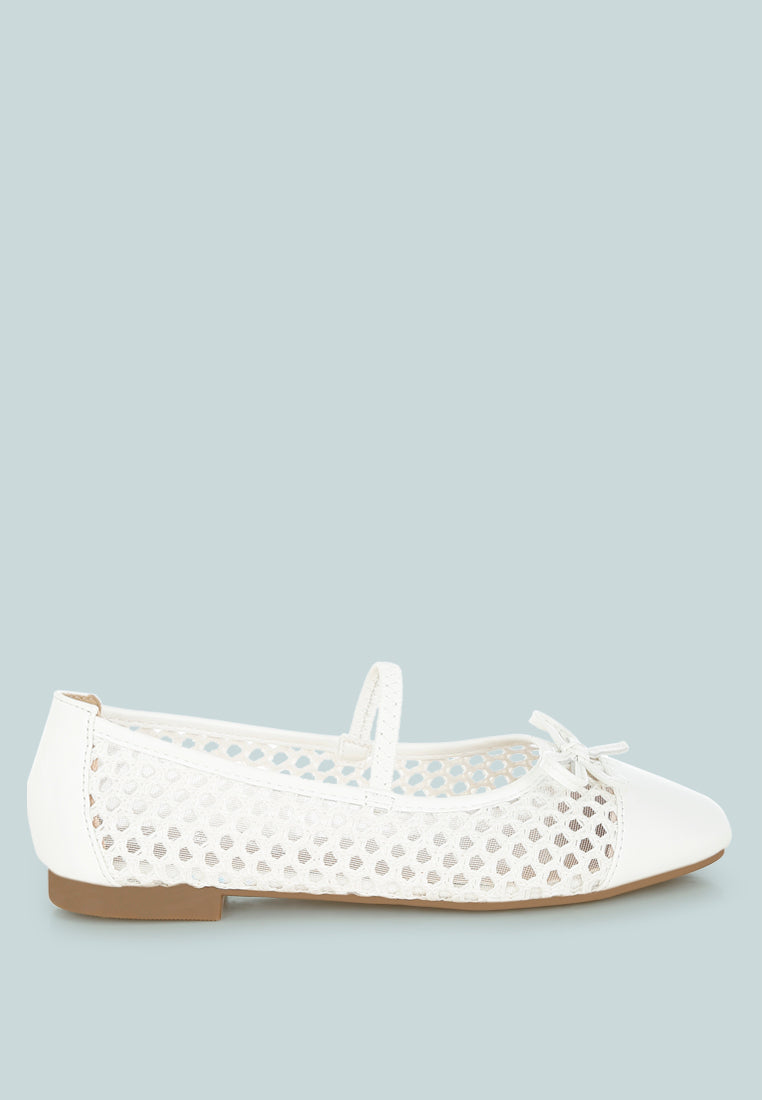 Omela Woven Bow Detail Ballerinas
