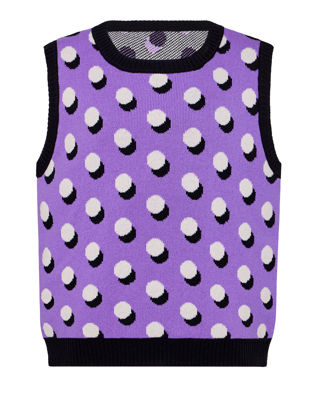 Oversized Polka Dot Vest Purple