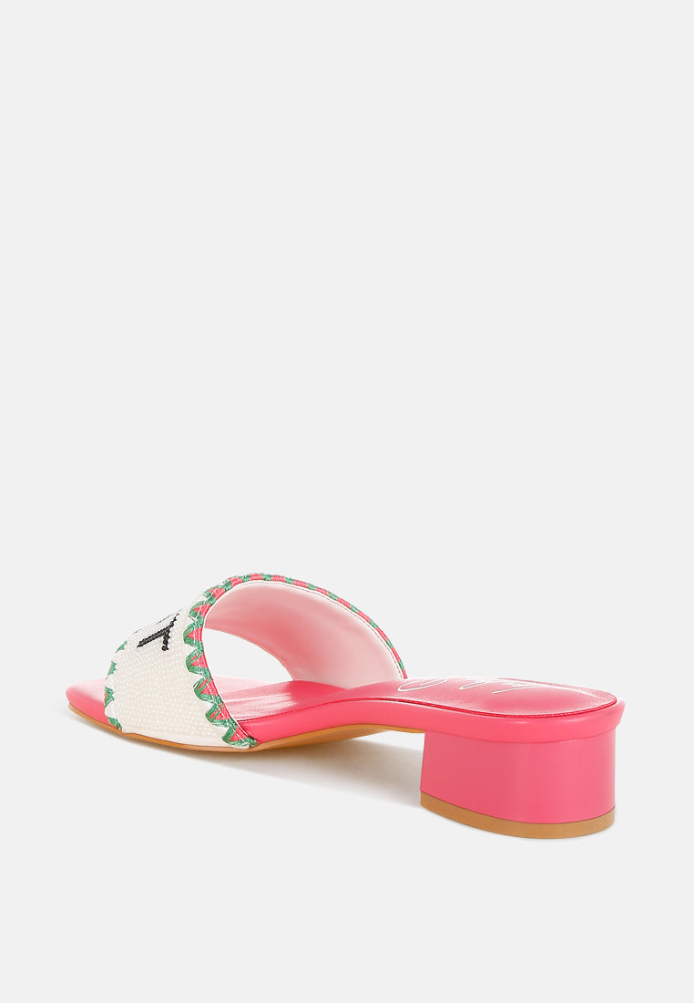 Poshta Saint Tropez Beaded Slip-On Heels